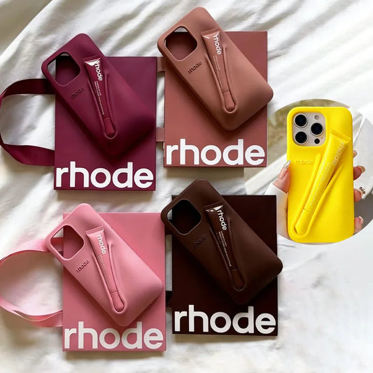 Ribbon Toast Espresso Lemontini Lip Gloss Phone Case for iPhone 17 Air 12 13 14 15 16 Pro Max Plus Lipstick Solid Colour Cover