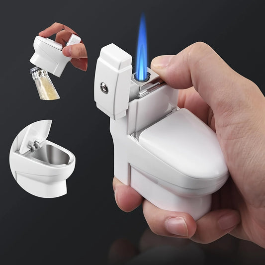 Mini toilette portable, petit pendentif, briquet gonflable à flamme ouverte , pendentif tendance rétro avec allumage à molette