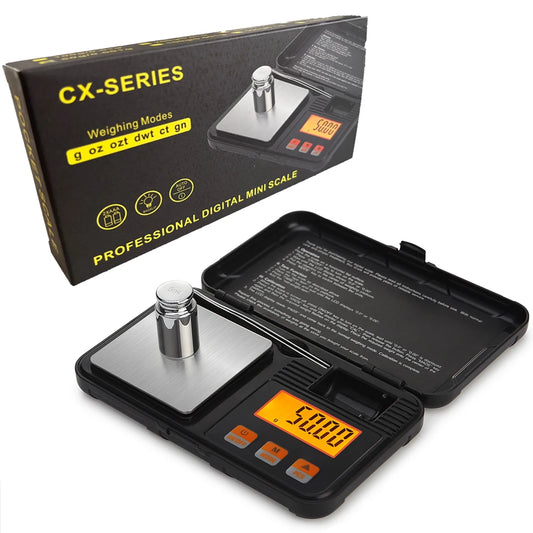 Balance numérique 0,001 g, capacité 50 g / 200 g, mini balance portable de précision, graduation fine, balance de poche professionnelle, outil de calibration pour poids en milligrammes.⚖️