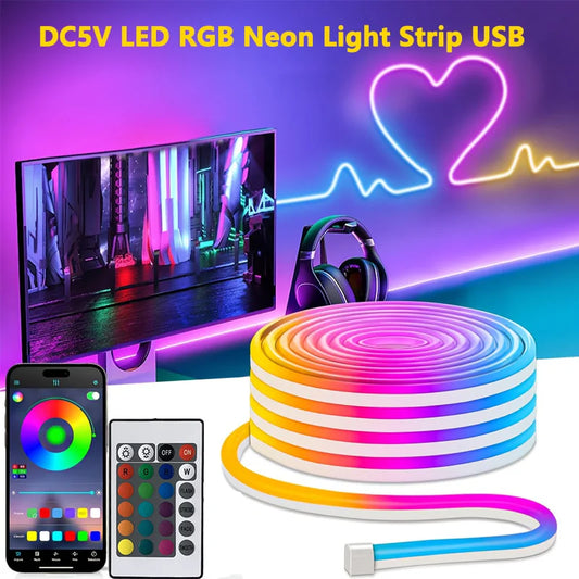 Bande LED RGB flexible – ruban lumineux néon USB
Contrôle via télécommande et application, synchronisation avec la musique, changement de couleurs
Idéal pour toutes session smock en intérieur 🔥