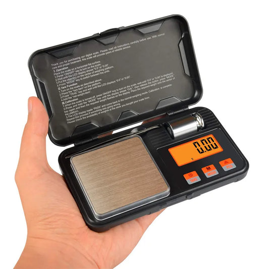 Balance numérique 0,001 g, capacité 50 g / 200 g, mini balance portable de précision, graduation fine, balance de poche professionnelle, outil de calibration pour poids en milligrammes.⚖️